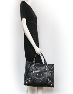 Sac BALANCIAGA  GM  noir bijouterie argent