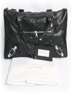 Sac BALANCIAGA  GM  noir bijouterie argent