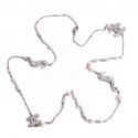 "Hippocampus" CHANEL silver and rhinestone necklace