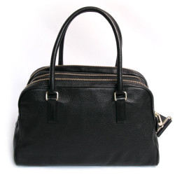 Sac et pochette JIL SANDER cuir grainé noir