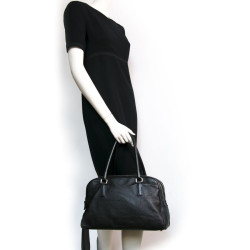 Sac et pochette JIL SANDER cuir grainé noir