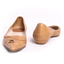 Ballerines CHRISTIAN DIOR cuir camel T35