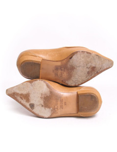 Ballerines CHRISTIAN DIOR cuir camel T35