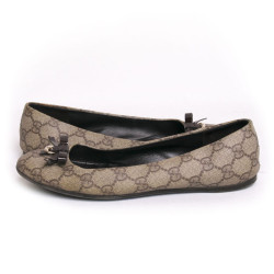 Ballerines GUCCI toile cirée monogram T36