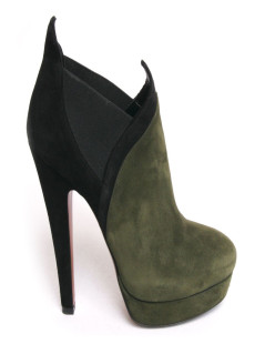 Low boots ALAIA t 36 daim vert et noir