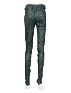 Pantalon Jean's BALMAIN cuir façon python vert dégradé T38