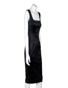 Robe D&G T40 satin brillant noir