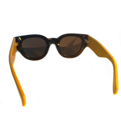 Lunettes de soleil CELINE noires et jaunes