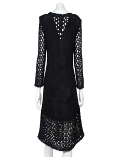 Robe CHANEL T crochet noir