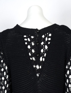 Robe CHANEL T40 crochet noir