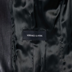 Trench VERSACE Classic cuir souple noir