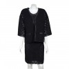 Ensemble CHANEL t 40 robe et veste dentelle noire soie