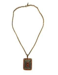 Collier POGGI avec pendentif multicolore 