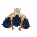 PIN CHRISTIAN DIOR "Bee" Sapphire and brilliant