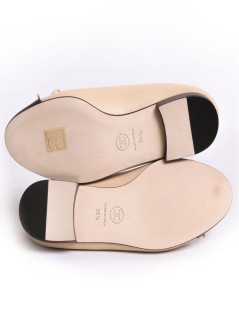 Ballerines CHANEL T 36/5 bicolores beige et noir