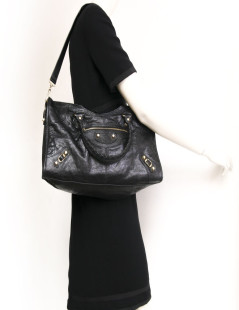 Sac BALENCIAGA "Part time" cuir noir 