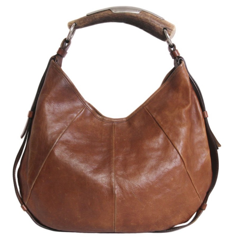 Saint Laurent Le 5 A 7 Toile Leather Shoulder Bag
