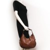 Sac "Mombassa" YVES SAINT LAURENT cuir vieilli havane