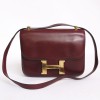 Bag "Constance" HERMES leather red box H