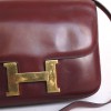 Bag "Constance" HERMES leather red box H