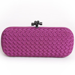 Pochette BOTTEGA VENETA tressée violette