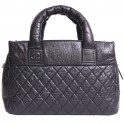 Sac "Cocoon" CHANEL cuir bleu 