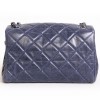 Sac CHANEL cuir souple bleu