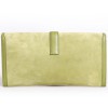  Pochette Jige HERMES veau velours vert pistache