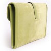  Pochette Jige HERMES veau velours vert pistache