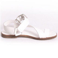 Sandales "Escale" HERMES T 37 veau blanc