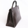 sac Kelly 35 HERMES vintage cuir box marron