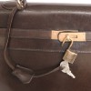 sac Kelly 35 HERMES vintage cuir box marron