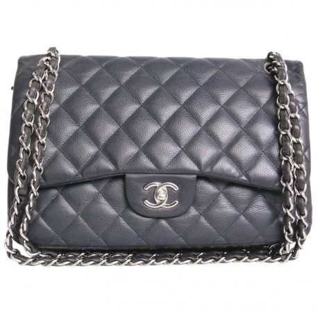 Sac CHANEL Gabrielle bicolore bleu nuit et noir - VALOIS VINTAGE PARIS