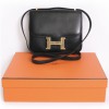 mini sac "Constance" HERMES cuir box noir vintage