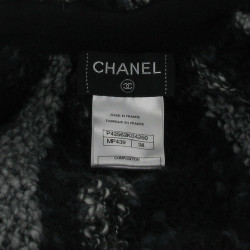 Longue cape noire et grise CHANEL