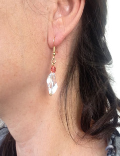 Clous d'oreille Marguerite de Valois en cristal Swarovski et paparodcha