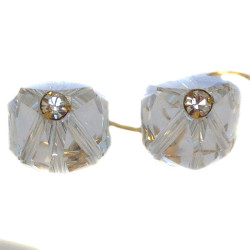 Clous d'oreille MARGUERITE DE VALOIS  en cristal Swarovski transparent