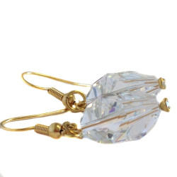 Clous d'oreille MARGUERITE DE VALOIS  en cristal Swarovski transparent