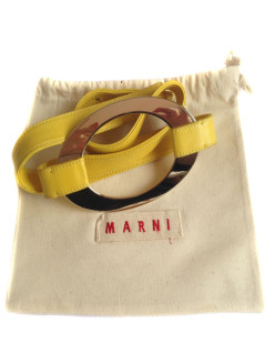 Ceinture MARNI en cuir jaune 