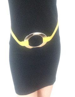 Ceinture MARNI en cuir jaune 