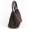 Sac "gardenparty"HERMES mini toile et cuir marron