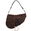 Bag "saddle" CHRISTIAN DIOR numbered cognac leather