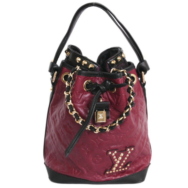 Bag Neo Noah LOUIS VUITTON leather embossed monogram raspberry