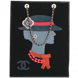 "Coco" Collector in black tweed CHANEL tote bag