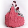 Sac plage CHANEL toile rose 