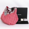 Sac plage CHANEL toile rose 