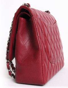 Sac Jumbo CHANEL cuir caviar rouge