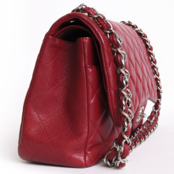 Sac Jumbo CHANEL cuir caviar rouge