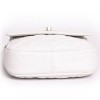 White vintage CHANEL quilted leather bag