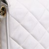 White vintage CHANEL quilted leather bag